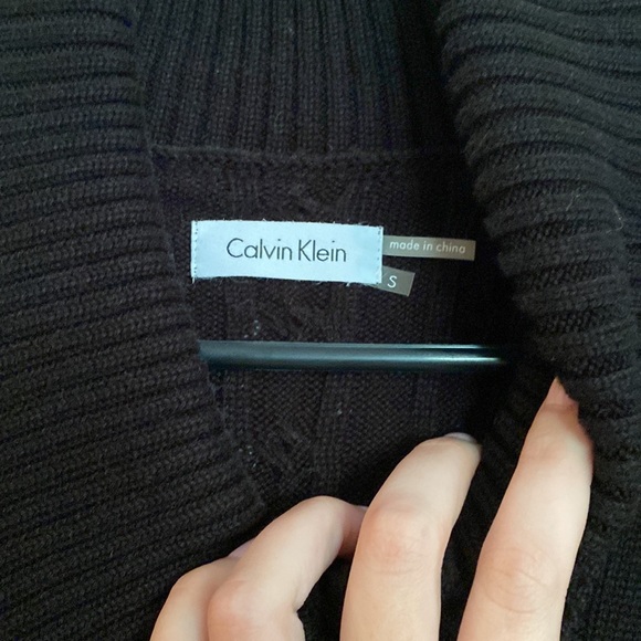 Calvin Klein Long Sleeve Cable Knit Sweater Dress Small - Picture 2 of 5